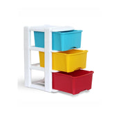 SignoraWare Modular BPA Free Plastic Big Organiser 3 Tier | Modular & Stackable Design | Smooth Pull Drawers | Compact & Space-Saving | Home, Office, Craft & Garage Use ( 12.8Ltr x3 | Multicolour )