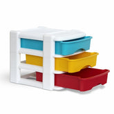SignoraWare Modular BPA Free Plastic Big Organiser 3 Tier | Modular & Stackable Design | Smooth Pull Drawers | Compact & Space-Saving | Home, Office, Craft & Garage Use ( 6.5Ltr x 3 | Multicolour )