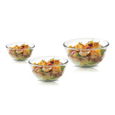 SignoraWare Borosilicate Glass Mixing Bowl Set | Microwave Safe | Baking & Serving | Ideal for Marinating Dishes & Whisking Cream | Gifting Set ( 500ml + 1 Ltr + 1.5 Ltr | Set of 3)