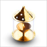 SignoraWare Akhand Diya Big Brass with Glass Cover | Best for Daily Puja & Aarti | Ideal for Diwali, Navratri, or cultural celebration | Spiritual Decor Piece | Gift for Auspicious Occasions