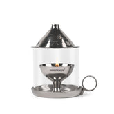 SignoraWare Mangalam Nickel Akhand Diya Medium Glass Cover | Daily Pooja & Aarti | Promotes peace, prosperity, and spiritual balance in the home | Gift for Auspicious Occasions | Temples & Community Use