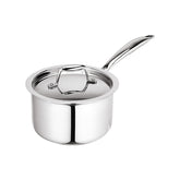 Signoraware Artista Tri Ply Stainless Steel SaucePan 18cm with Lid | Save Energy & Time | Easy to Clean | Heating Milk & Coffee | Ideal for Making Pasta, Noodles & Oats ( 2.1 Ltr | Steel )
