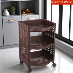 SignoraWare Smart BPA Free Plastic Organiser | Modular Design | Designed to fit on countertops | Easy to Clean | Lightweight & Durable| Ideal for organizing daily-use spices  ( 20kg |Set of 3 )