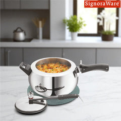 SignoraWare Artista Tri-Ply Stainless Steel Shallow Tasla Set | Faster Cooking | Induction Friendly Cookware | Ideal For Boiling, Frying, Serving & Mixing ( 1.6Ltr + 2.1Ltr + 2.5Ltr | Setof3 | Steel )