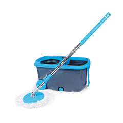 Signoraware Advance fine & Shine Cleaning Mop | Sturdy Drying Basket | 2 Microfibre Refills | Ideal for Wet & Dry Cleaning | Easy Drag Handle for Lifting | 360Â° Spin Floor Cleaning Mop ( Multicolour )