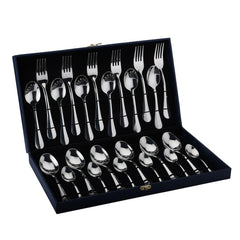 SignoraWare BUDGET Stainless Steel Cutlery Set | High-Grade Stainless Steel Spoons & Forks | Durable & Rust-Resistant | Gifting Set for Dining  | Ideal for Serving  ( Set of 24.pcs | Steel )